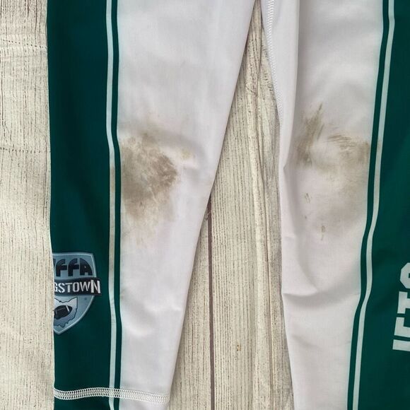 New York Jets youth boys S athletic compression leggings white/green - Picture 3 of 7